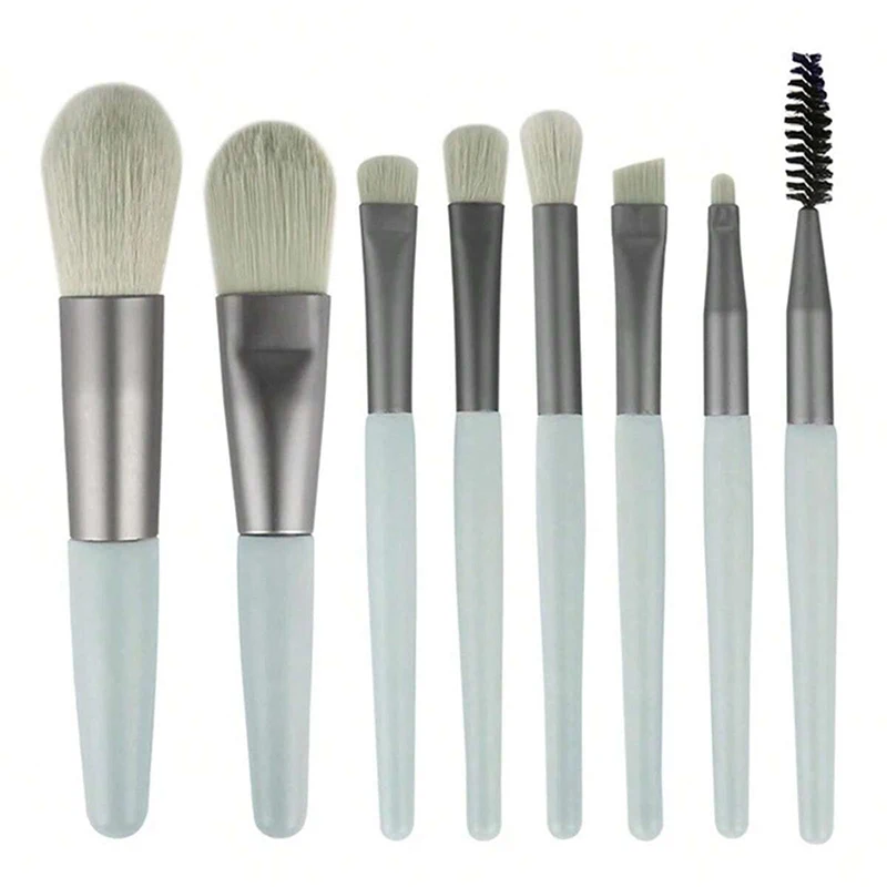 Conjunto de pincéis de maquiagem, 8 peças, corretivo, blush, pó solto, sombra, iluminador, base, ferramentas de beleza