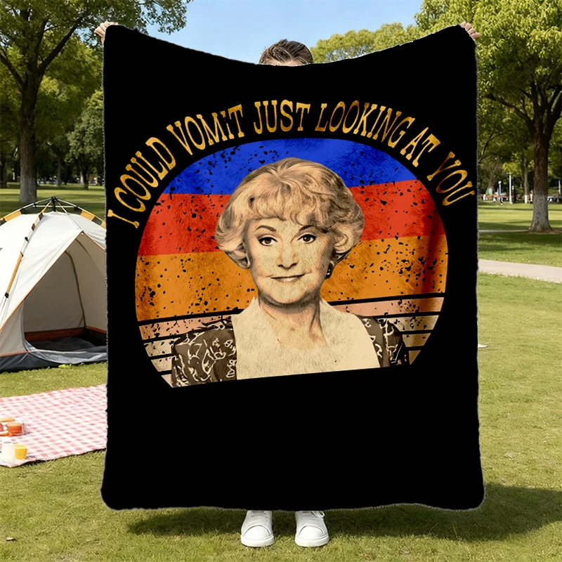 I Could Vomit Just Looking At You Vintage Movie Flannel Blanket, Long Sleeve Flannel Throw