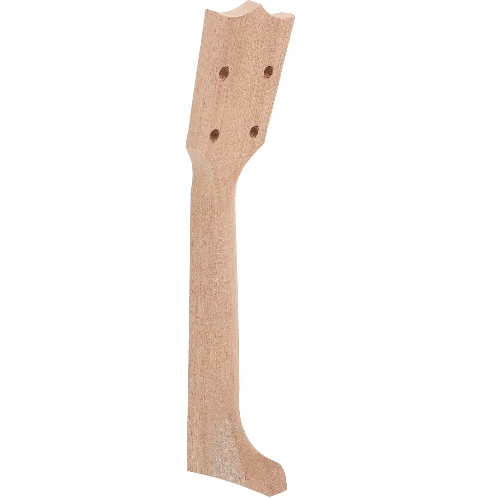 DIY Blank Wooden Ukulele Neck for Concert Size Ukulele Unfinished Natural Wood Neck for Home Handcrafting Safe Lightweight DIY