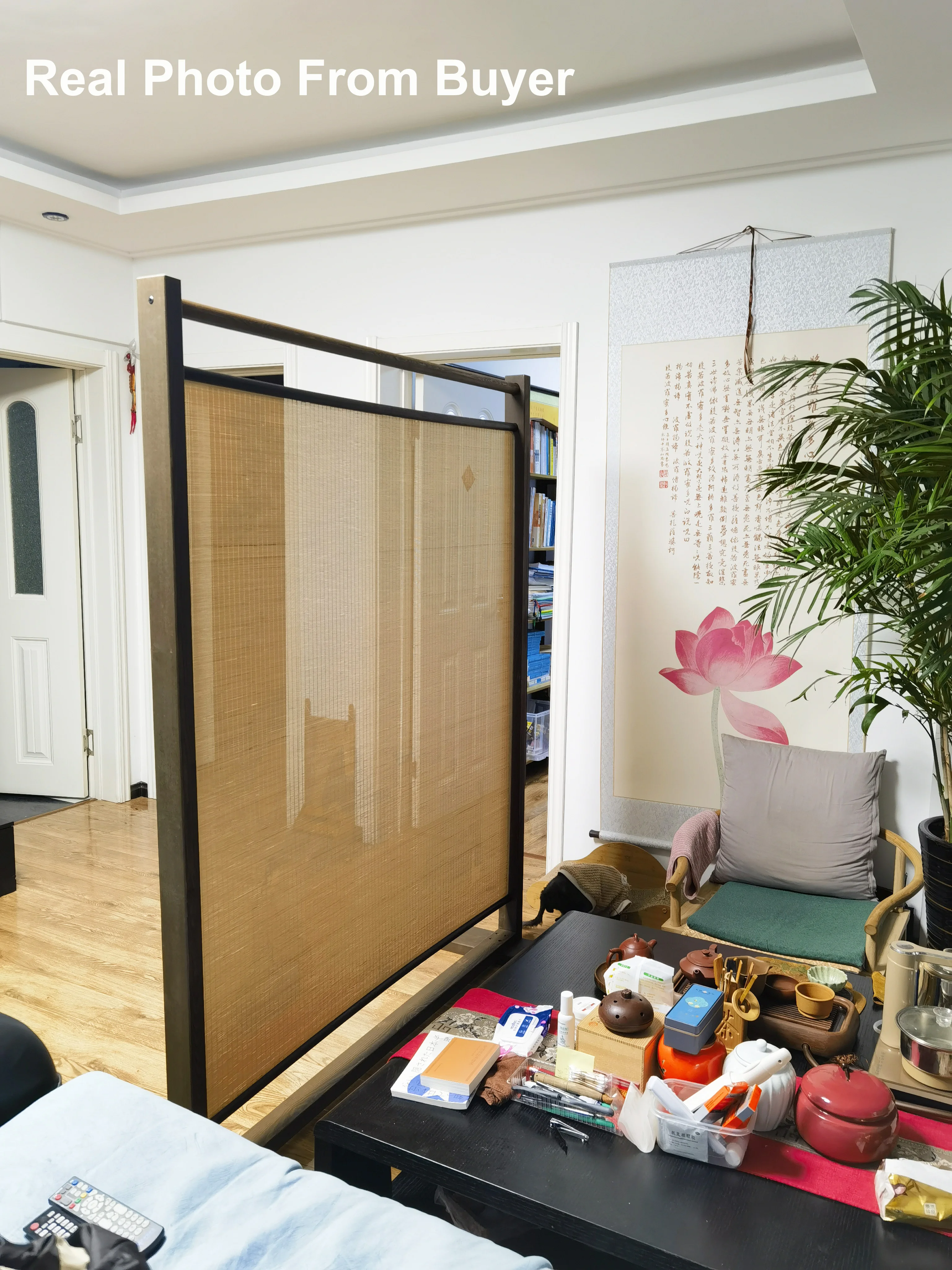 2025 New Chinese Style Solid Wood Room Screen Partition Porch Outdoor Divider for Hotel Coffee/Tea Room Decoration
