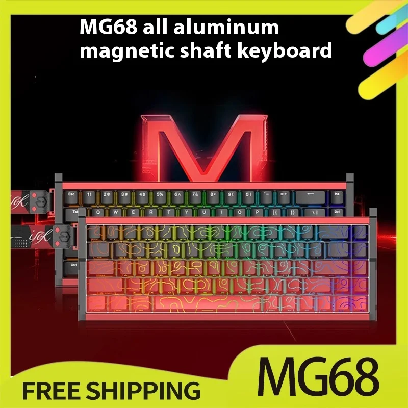 Irok MG68 MAX Keyboard Magnetic Switch Hot Swap RGB 8K Gamer Mechanical Keyboard PC E-Sports Gaming Accessories Customized Gift