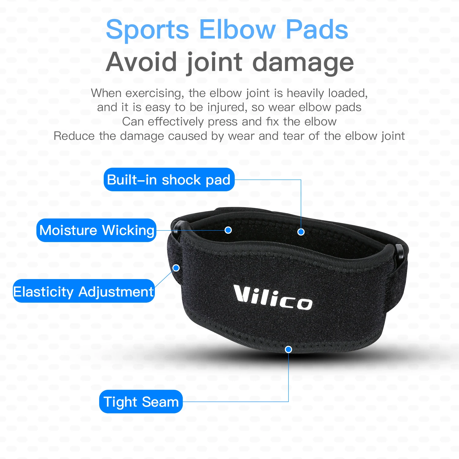 1PCS Professional Sports Elbow Strap With Bi-directional Adjustment and Stable Support Lightweight and Comfortable to Wear