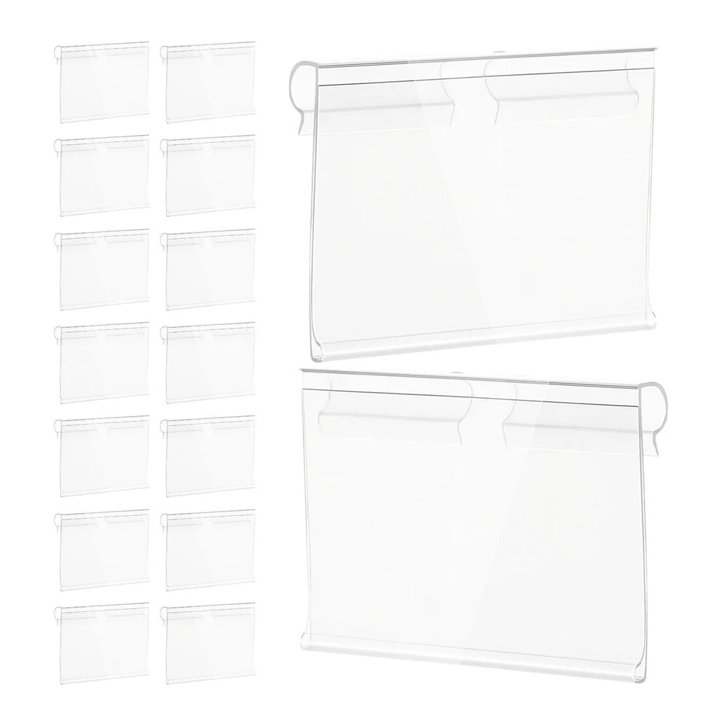 50 PCS Price Tag Shelf Clips for Metal Shelving Metallic Line Label Inserts Office