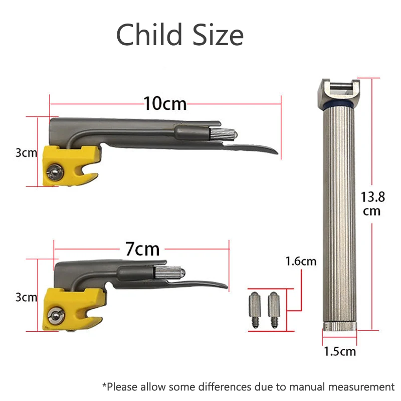 Medical Adult Child Anesthesia Laringoscopio Oral LED Tracheal Intubation Direct Animal Pet Laryngoscope Throat Detection Tool