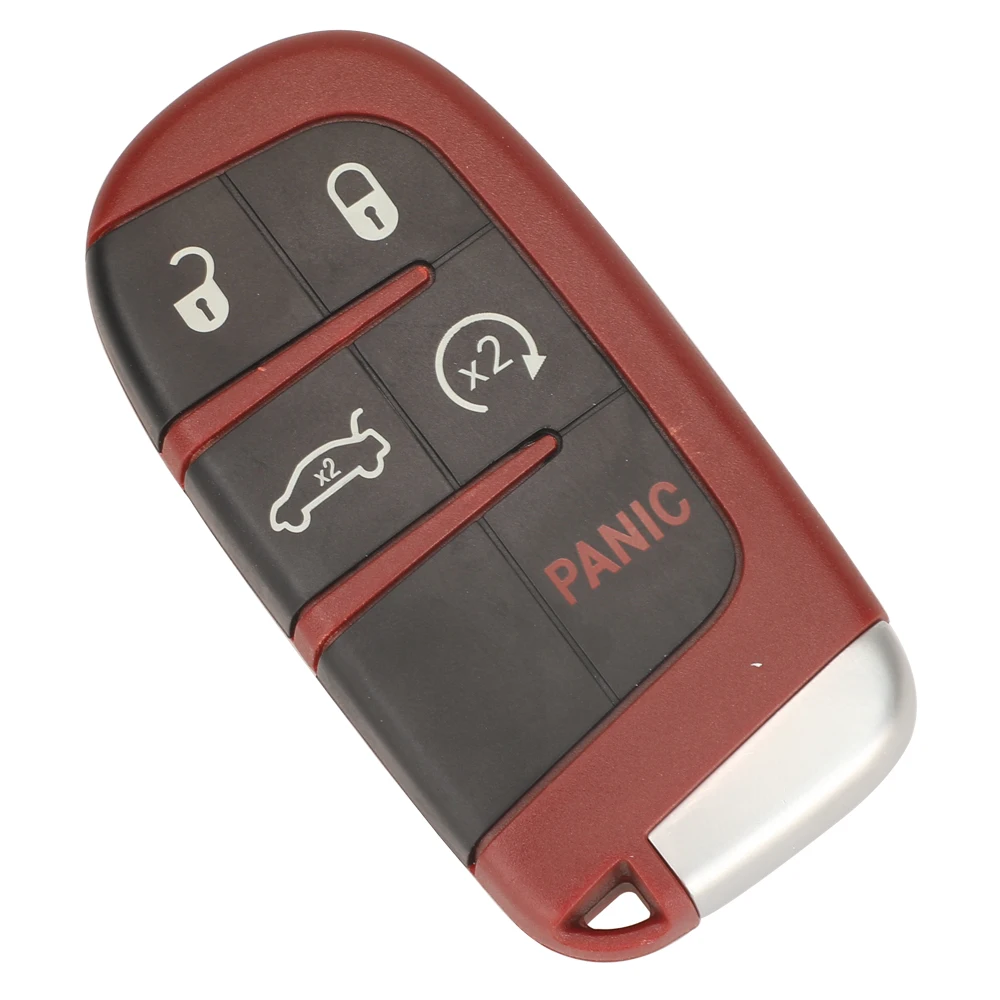 jingyuqin M3N- 40821302   Para Dodge Challenger Charger Dart Durango Chrysler 300 Jeep SRT llave de coche remota roja 433MHz Chip id46