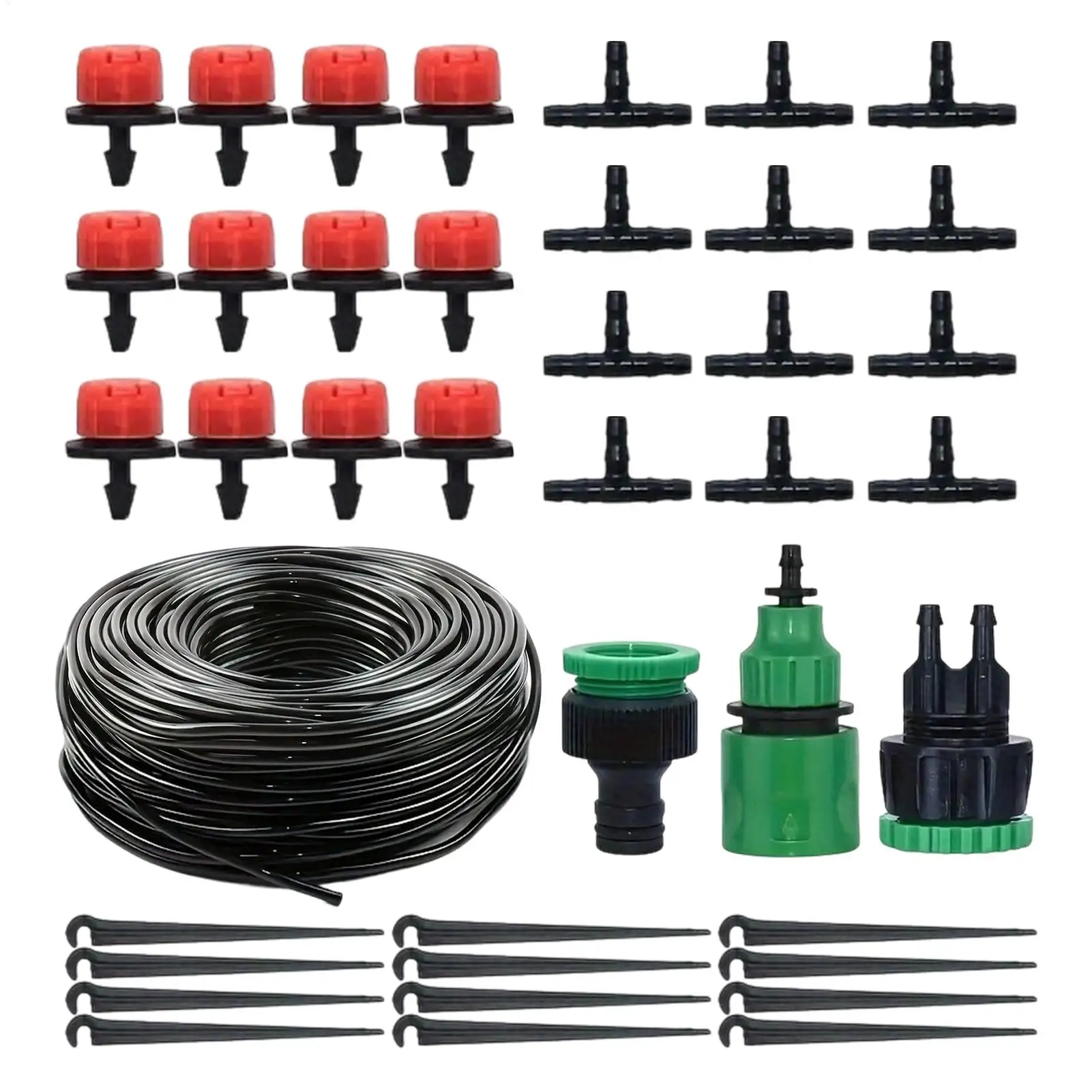 Drip Irrigation Kit 33ft Hose Automatic Misting Water Irrigation System For Garden For Home Blacony Patio Yard Lawn Greenhouse