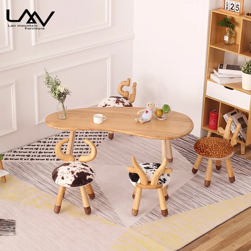 Preschool Children Wooden Furniture Sets Classic Table And Chairs Activity Kids Table And Chair Set