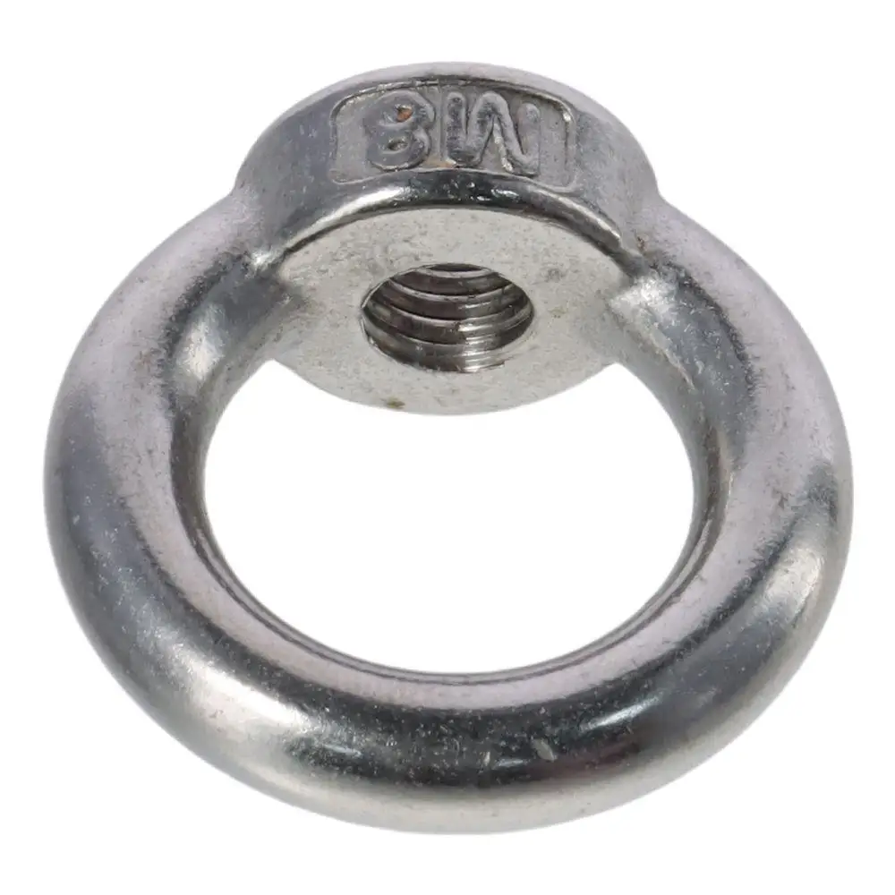 10pcs 304 Stainless Steel Threaded Nut Fastener Ring Shape M8(5/16