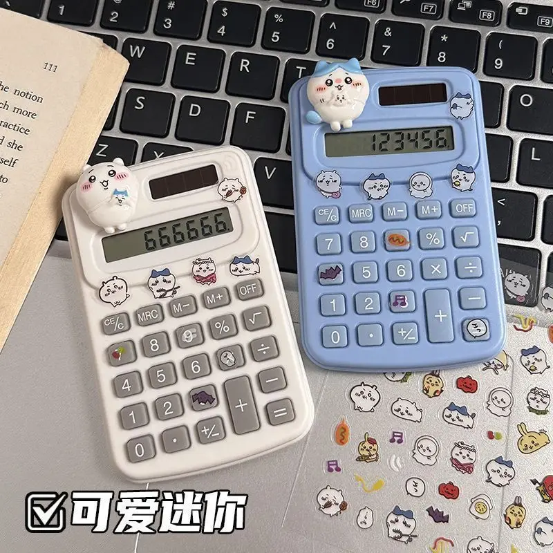 Cute Chiikawa Mini Calculator Small Portable Silent Student Exam School Learning Pocket Desk Calculator Kawaii Office Gift
