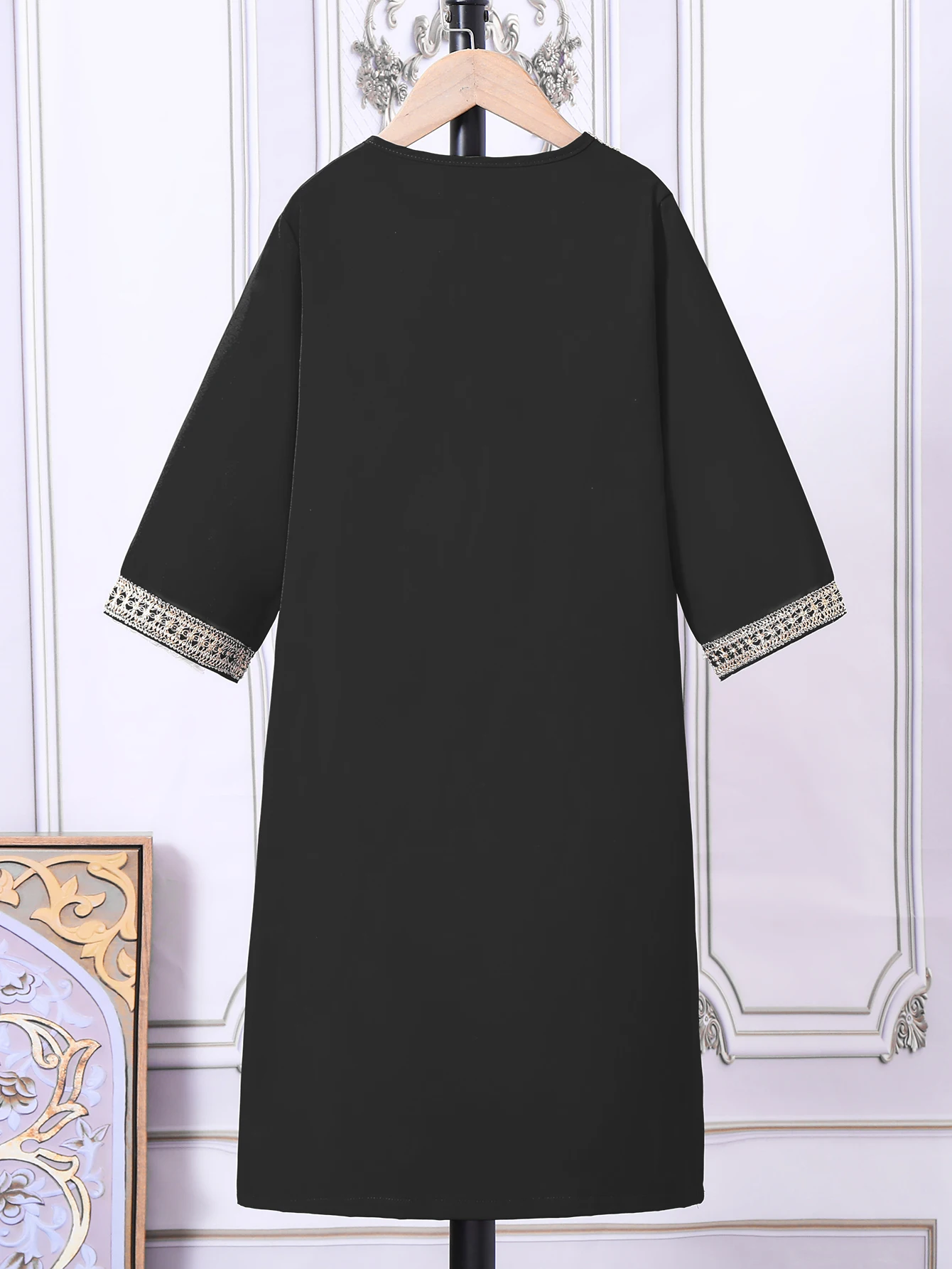 Middle East Arab Robe Boys\' Solid Color Children\'s Clothing Ethnic Style Costume Stage Performance Long Shirt