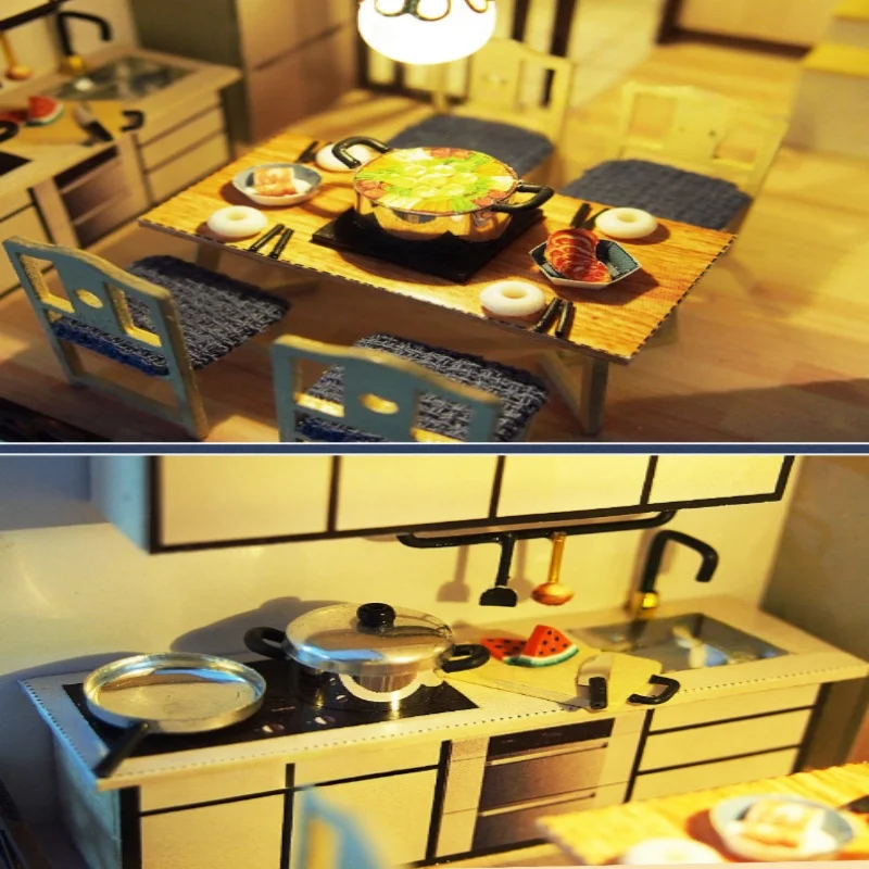 OUZEY Ink Bamboo Scholar Studio, drewniany model 3D do samodzielnego montażu, chińska architektura zen dla nastolatków