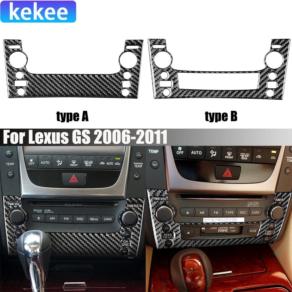 

Carbon Fiber Car Accessories CD Player Panel Modified Interior Trim Cover Soft Sticker For Lexus GS 2006 2007 2008 2009-2011