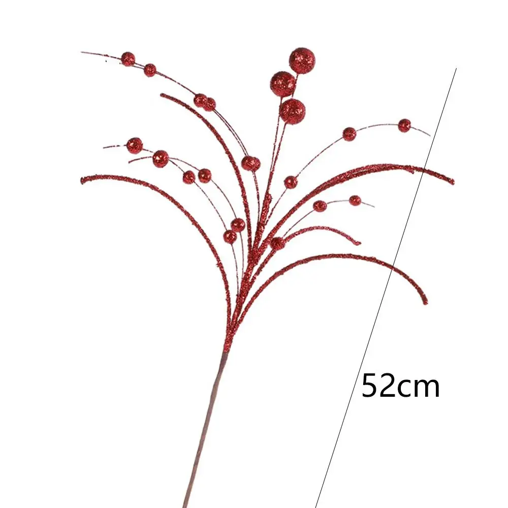 Искусственные рождественские ягодные ветки из пенопласта, реалистичные блестящие ягодные ветки своими руками, ручная работа, искусственные красные ягоды, украшение для новогодней вечеринки