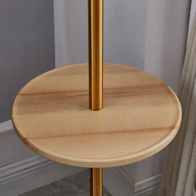 Retro Nordic Floral Ceramic Floor Lamp with Tray & LED Light 5