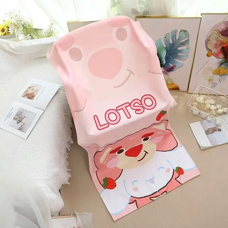 Mininstants-Serviette de bain Anime Sanurgente pour filles, accessoires Kuromi, mignon, doux, séchage rapide, épaissi, bain de plage, yoga, jouets ménagers