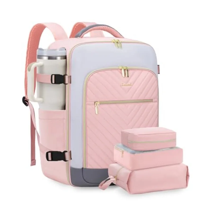 

Large Travel Backpack for Women, TSA Carry on Backpack for Airplanes, 40L Personal Item Travel Bag for Women fits 17" Laptop, W
