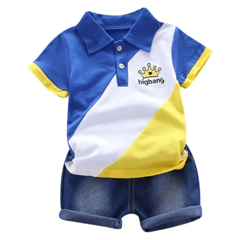 Summer Cool Pattern Children Kid\'s Sport Suit Baby Little Boy\'s Clothing Set Toddler Boys Formal Clothes Sets For 0.3-4Y