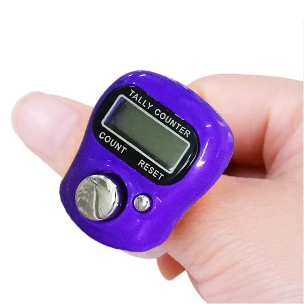 Kitchen Timer LED Finger Ring Counter Mini Quick Response Adjustable Circle LCD Display Counter