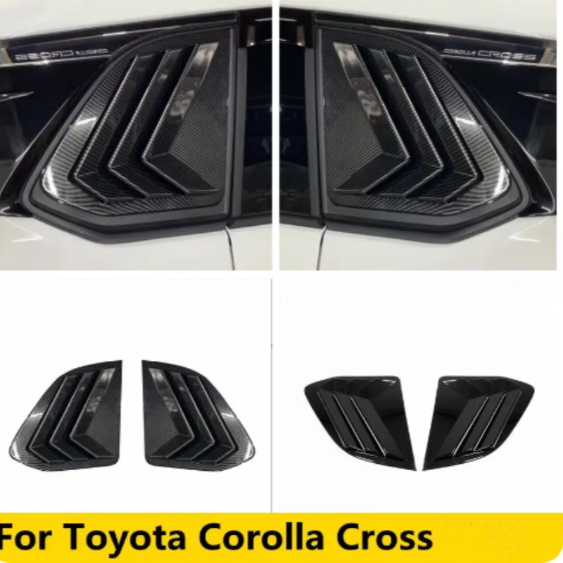 ABS Side Vent Window Louvers Rear Quarter Spoiler for Sun Shade Cover Trim For Toyota Corolla Cross 2020 - 2024 Car Accessories