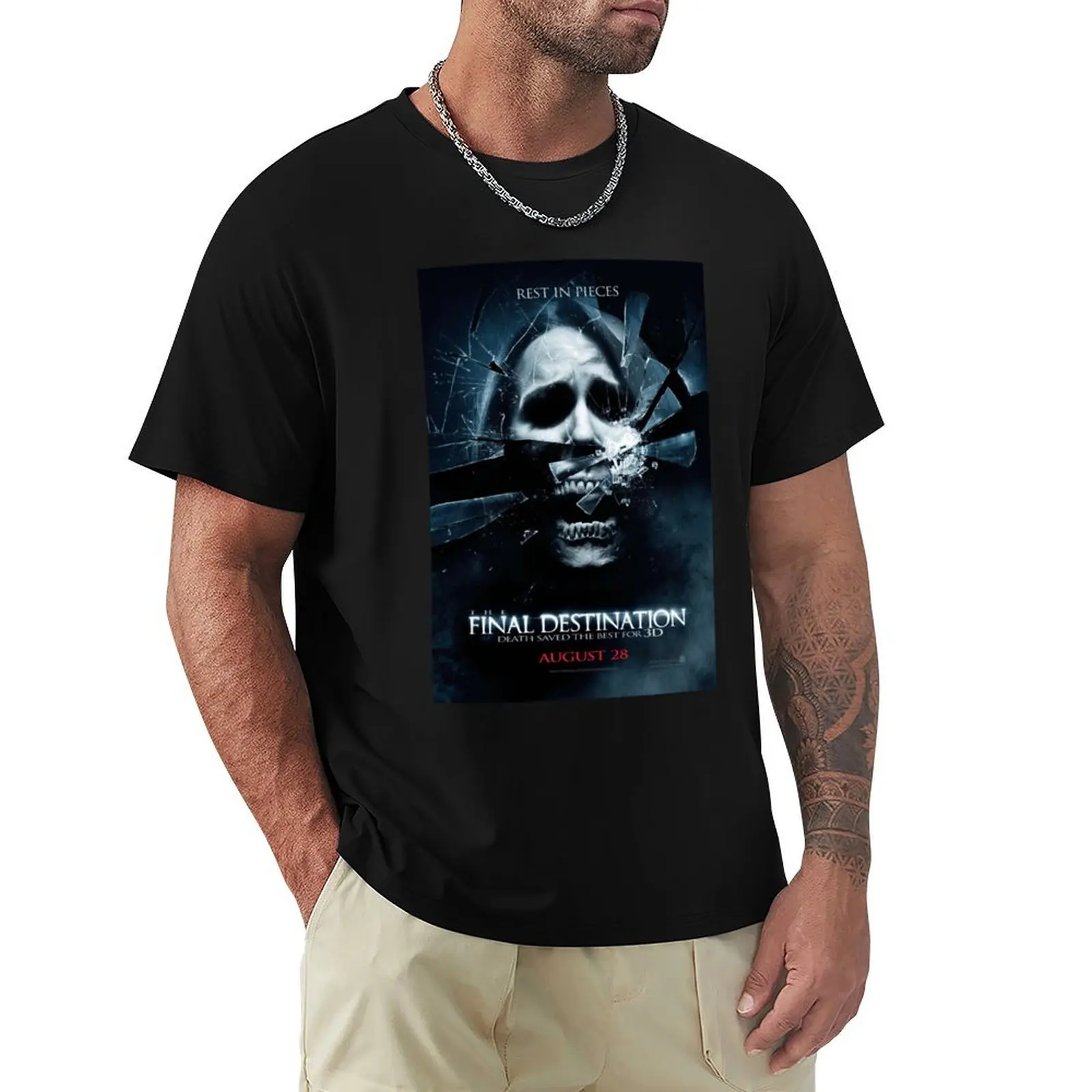 The Final Destination Movie Poster Classic . T-Shirt Outdoor Sports Short Sleeve Top