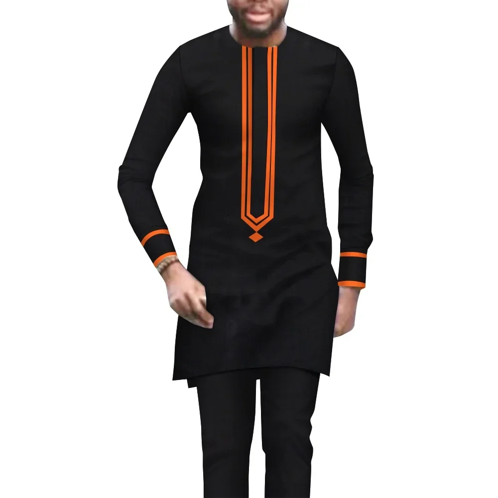 African Men Clothing Dashik Men Suit Casual 2 Pcs Set Shirt and Pant Fashion Sport Style Nigerian Men Outfit Long Sleeve WYN1754