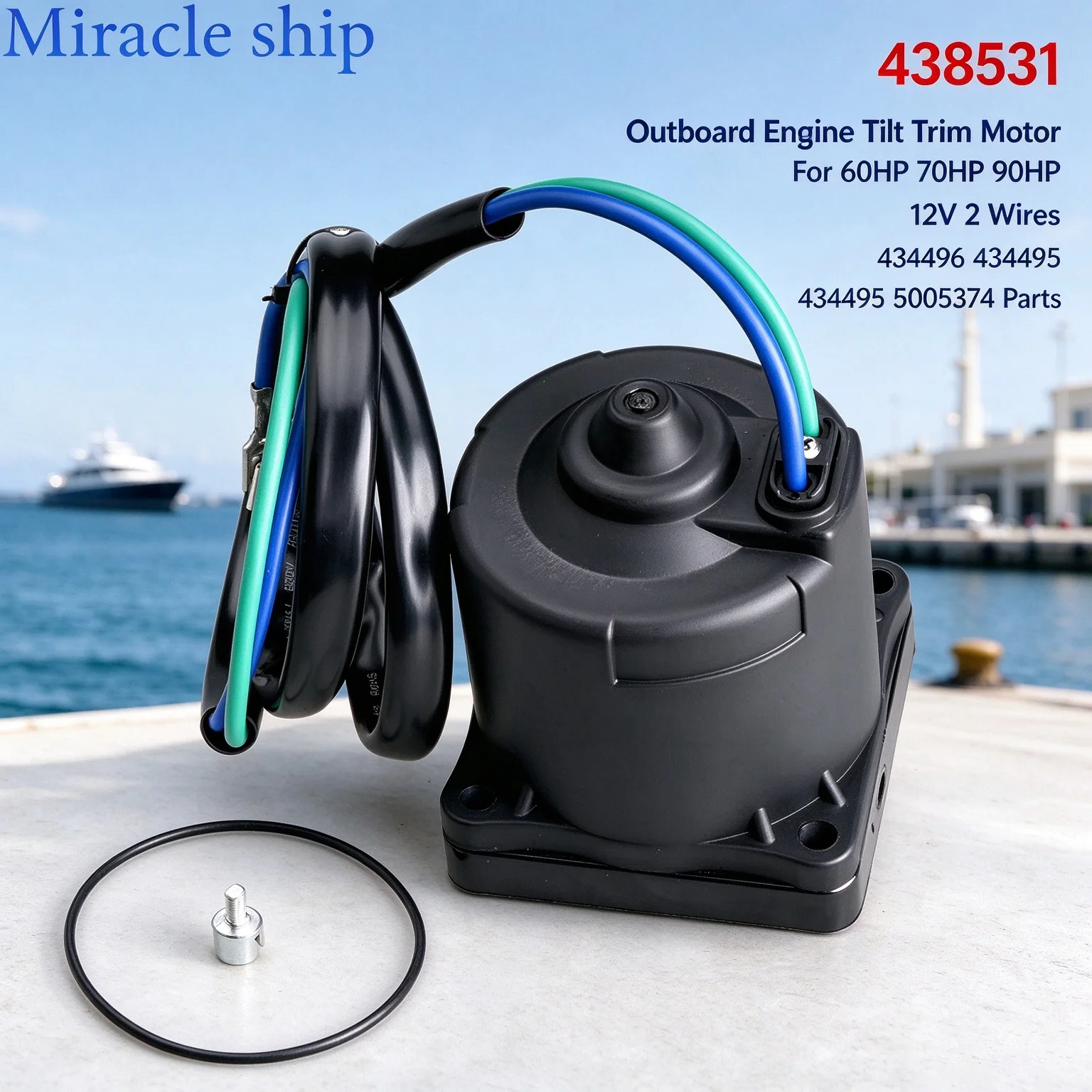 Outboard Engine Tilt Trim Motor 438531 For Evinrude Johnson 60HP 70HP 90HP 12V 2 Wires 434496 434495 5005374 Parts