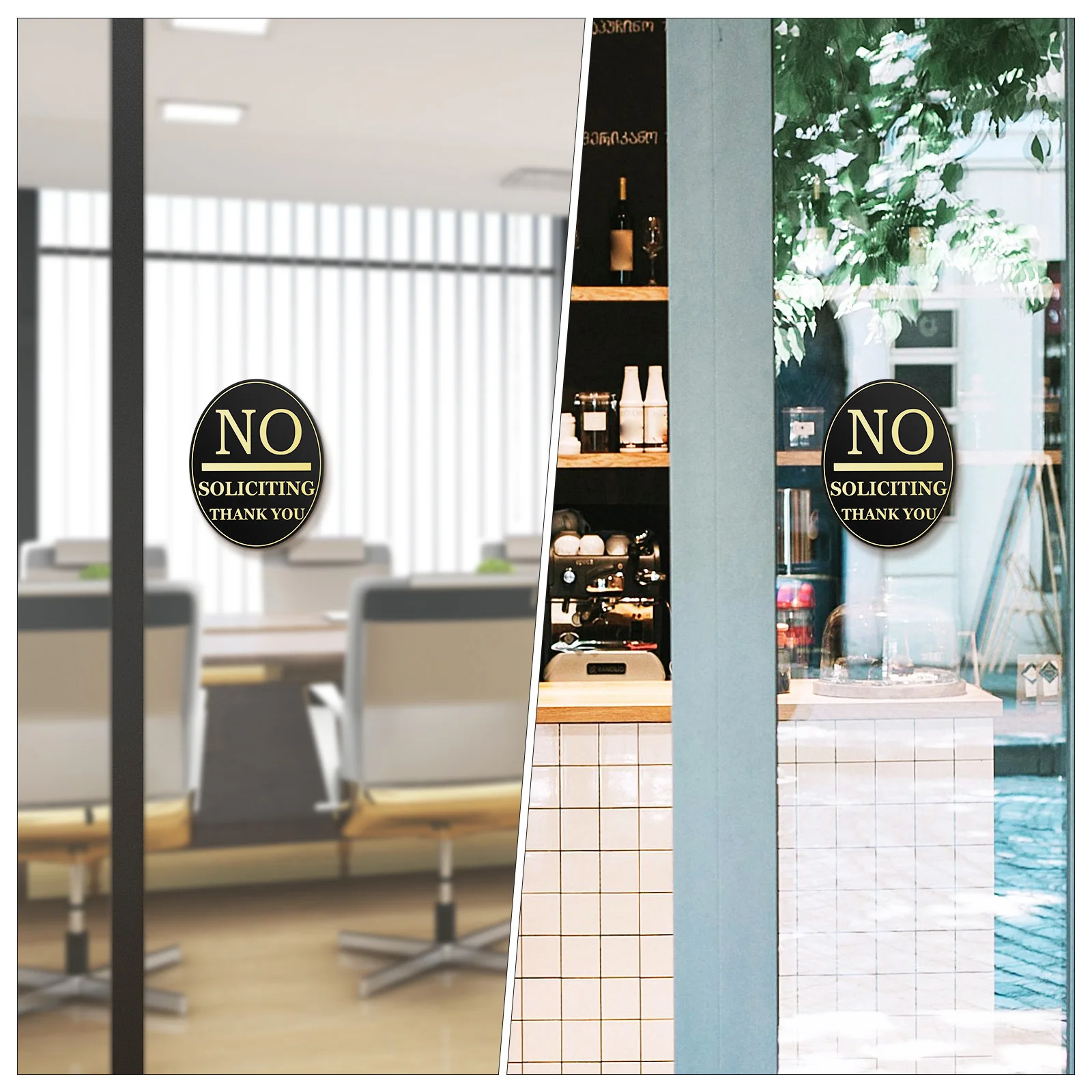 

Acrylic No Soliciting Sign Thick Door Warning Plate For Business House Front Yard Use No Soliciting Sticker