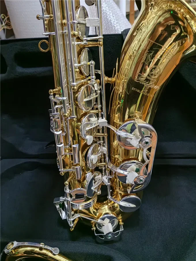 Hot Selling Bb Tenor Saxophone Gold Lacquer YTS-82Z Yellow Brass Musical instrument Professional with Case Accessories