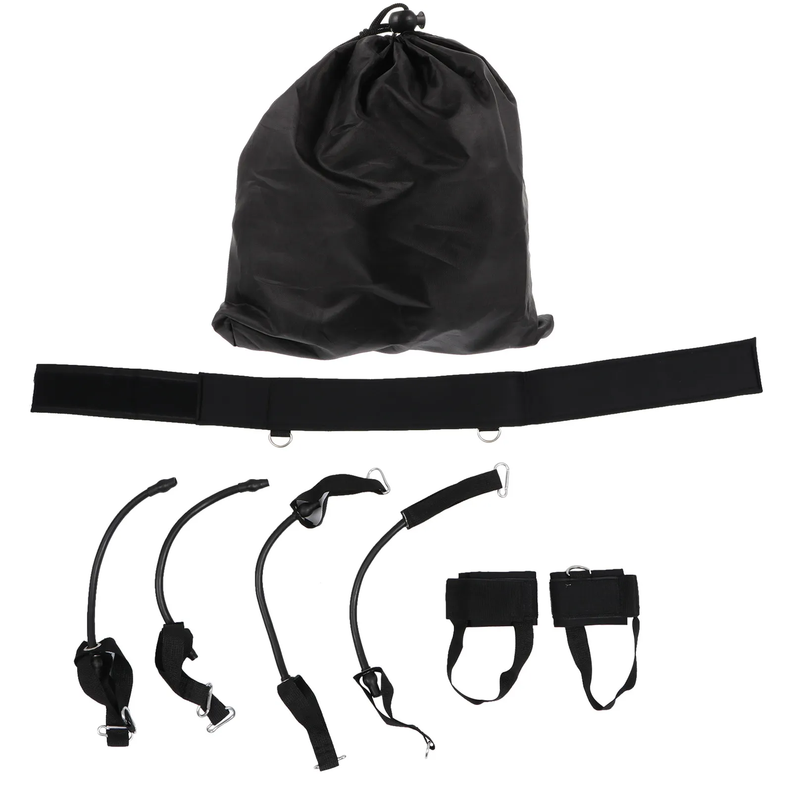 1Set Leg Strength Training Bands Vertical Jump Trainer Adjustable Waist Belt Resistance Bands for Speed Power Bounce Training