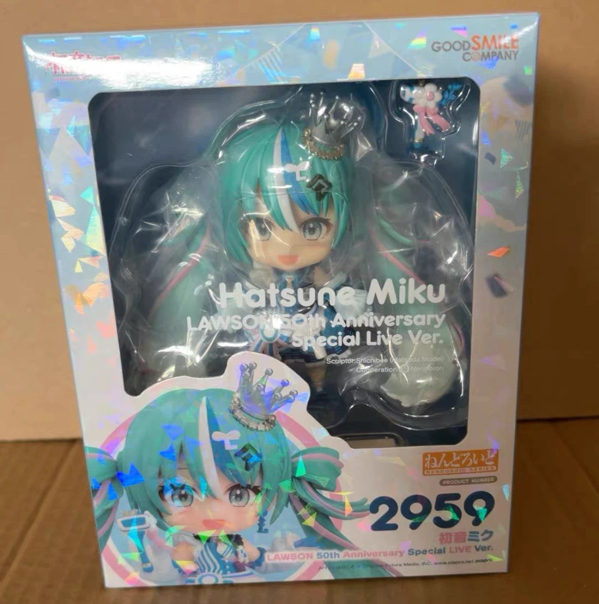 Official Genuine In Stock Good Smile Nendoroid Hatsune Miku Lawson 50Th Anniversary Figure Anime Piapro Action Model Boxed Toy