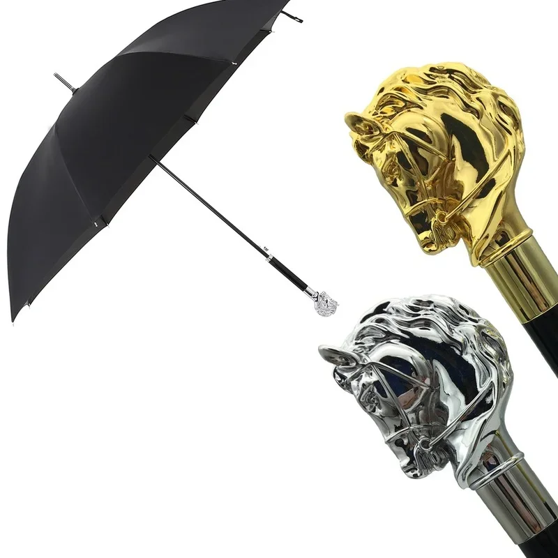 

Shang Meijia Fashion New Knight Horse Head Long Handle Umbrella Aluminum Alloy Business Men Men's Gifts K7D9Y1