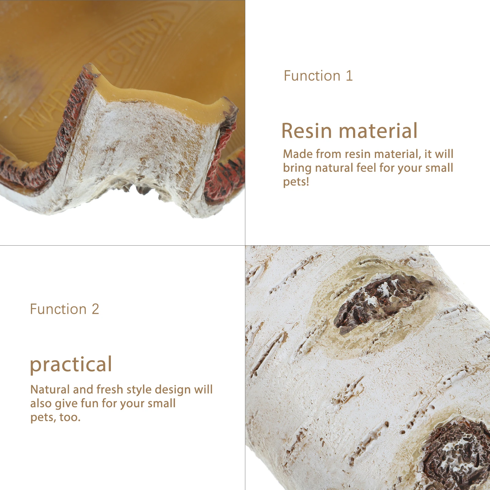 

1Pcs Reptiles Hiding Cave Resin Natural Shelter for Tortoise Lizard Hamster Pet Hideout Decoration Reptile Habitat