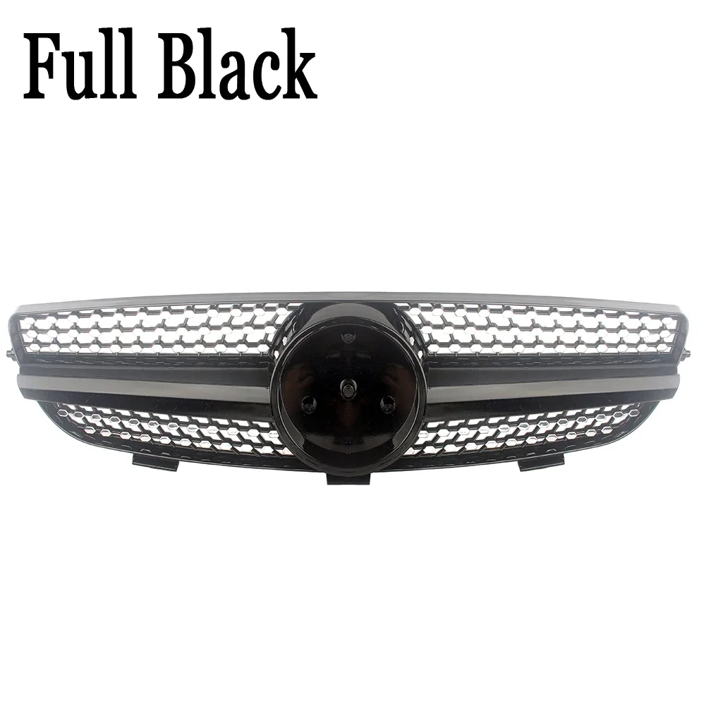 Front Grill Center Hood Grille Bumper For Mercedes-Benz CLK-Class W209 2003 2004 2005 2006 2007 2008 2009 2010 Diamond Style