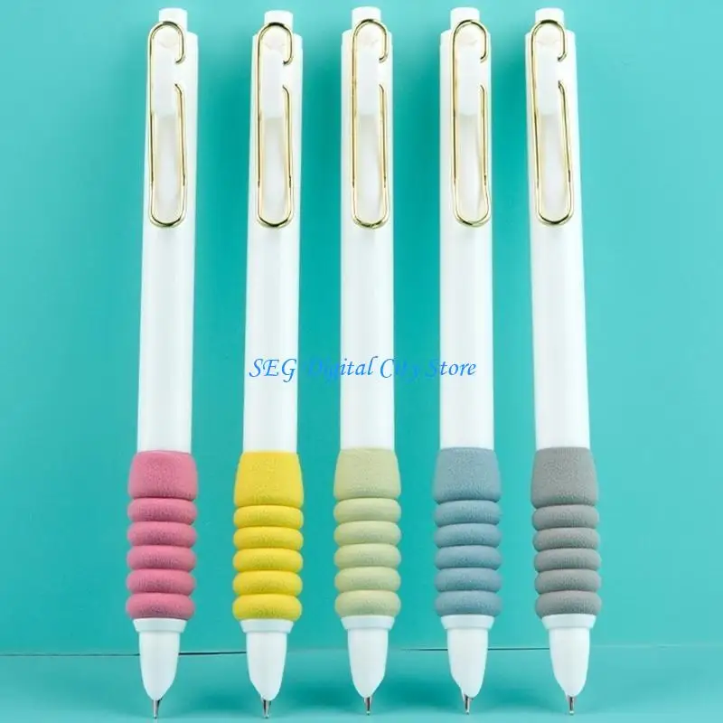 U75B 6Pcs Retractable Piston-Filled Fountain Pen for Kid Adult Student Handwriting Practice, Ergonomic Grip, Smooth to Write