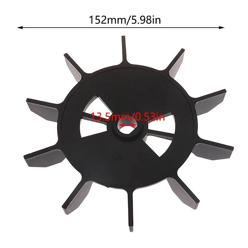 Black Plastic Heat Dissipation Engineering Fan Blade Air Compressor Fan Replacement Direct