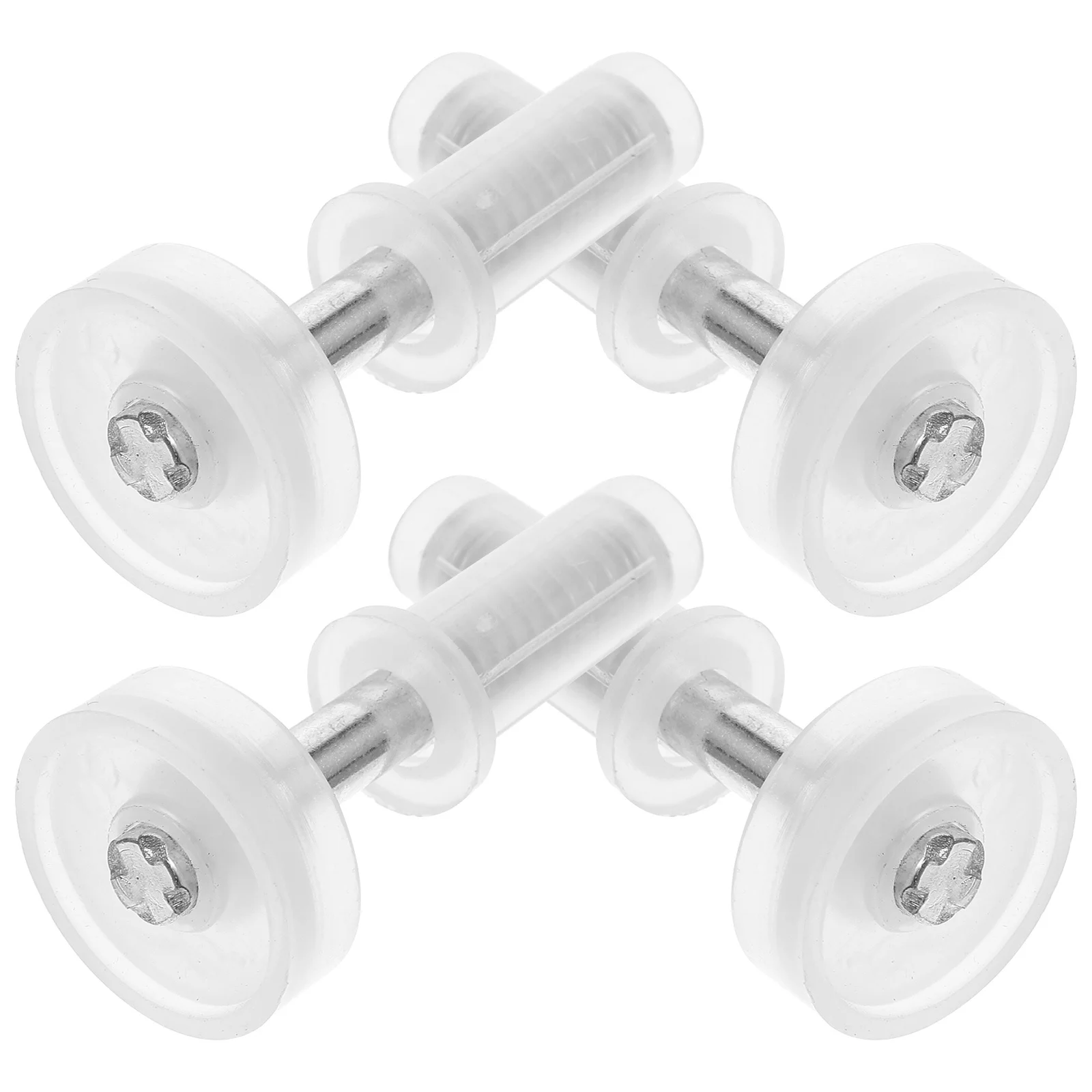 

4Pcs Double Folding Door Pivot Hardware Stainless Steel Plastic Bifold Closet Door Hinges Heavy Load Support Repair Kit