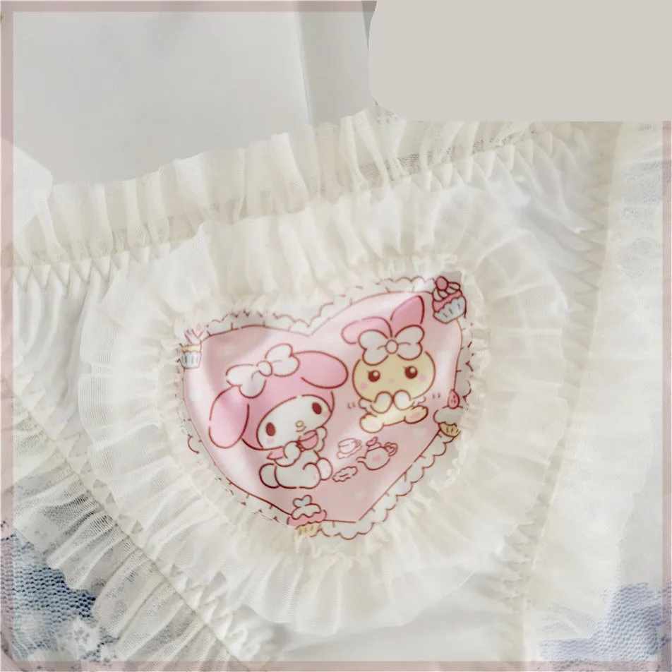 1pcs  for Hello Kitty  Underpant  Cute Women Briefs Kawaii Sexy Lace Panties Cartoon Transparent Low-waist Comforts Female