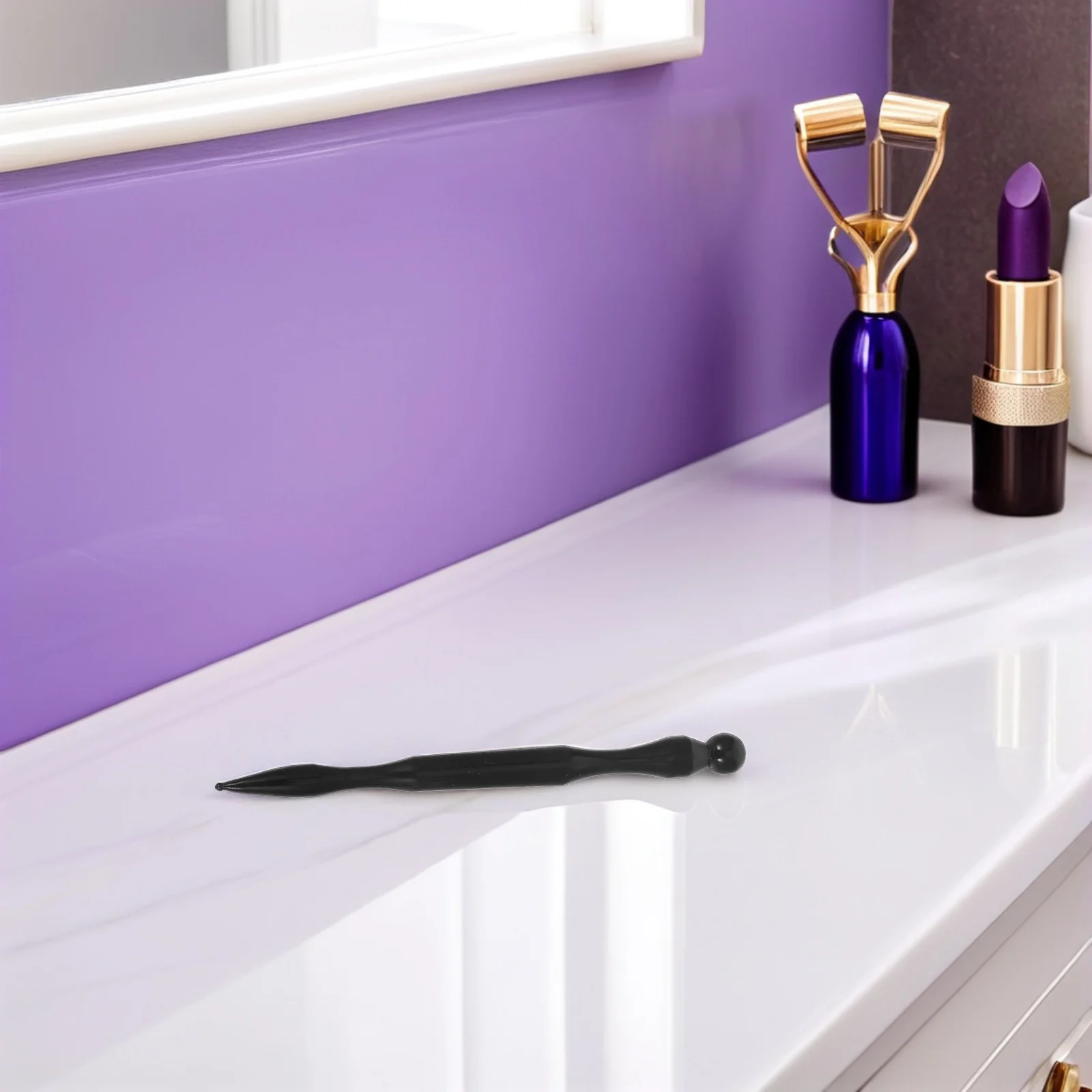 

Акупунктурный массажер с двойной головкой, массажная палочка для ушей из бычьего рога для триггерной терапии и расслабляющая палочка для массажа ушей всего тела