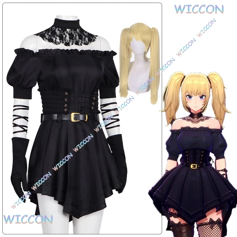 

OHaYo/Grok Ani Virtual Girlfriend Cosplay Costume Halloween Gothic Dress Wig Ai Girls Sexy Style Clothes Halloween Party Dress-u