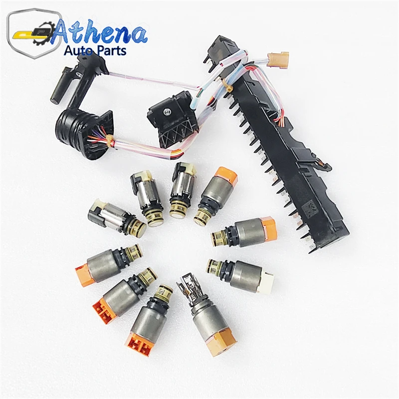 New 9HP48 ten valves Solenoid With Harness Kit ZF9HP48 For LandRover Range CRV MDX 9‑Speed Auto Transmission