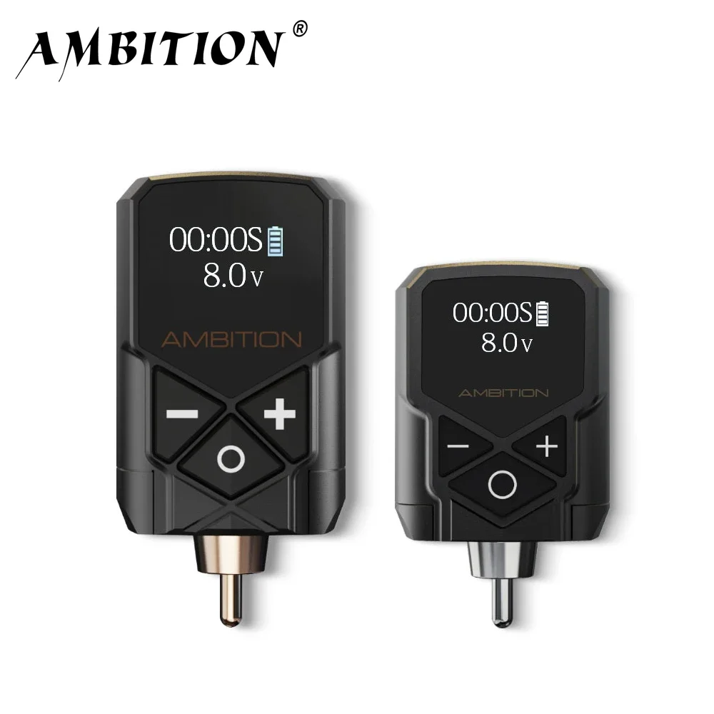 

Ambition kuark Wireless Tattoo Battery Power Supply RCA Interface 1950amh portable LCD Display For Rotary Machine Fast Charger