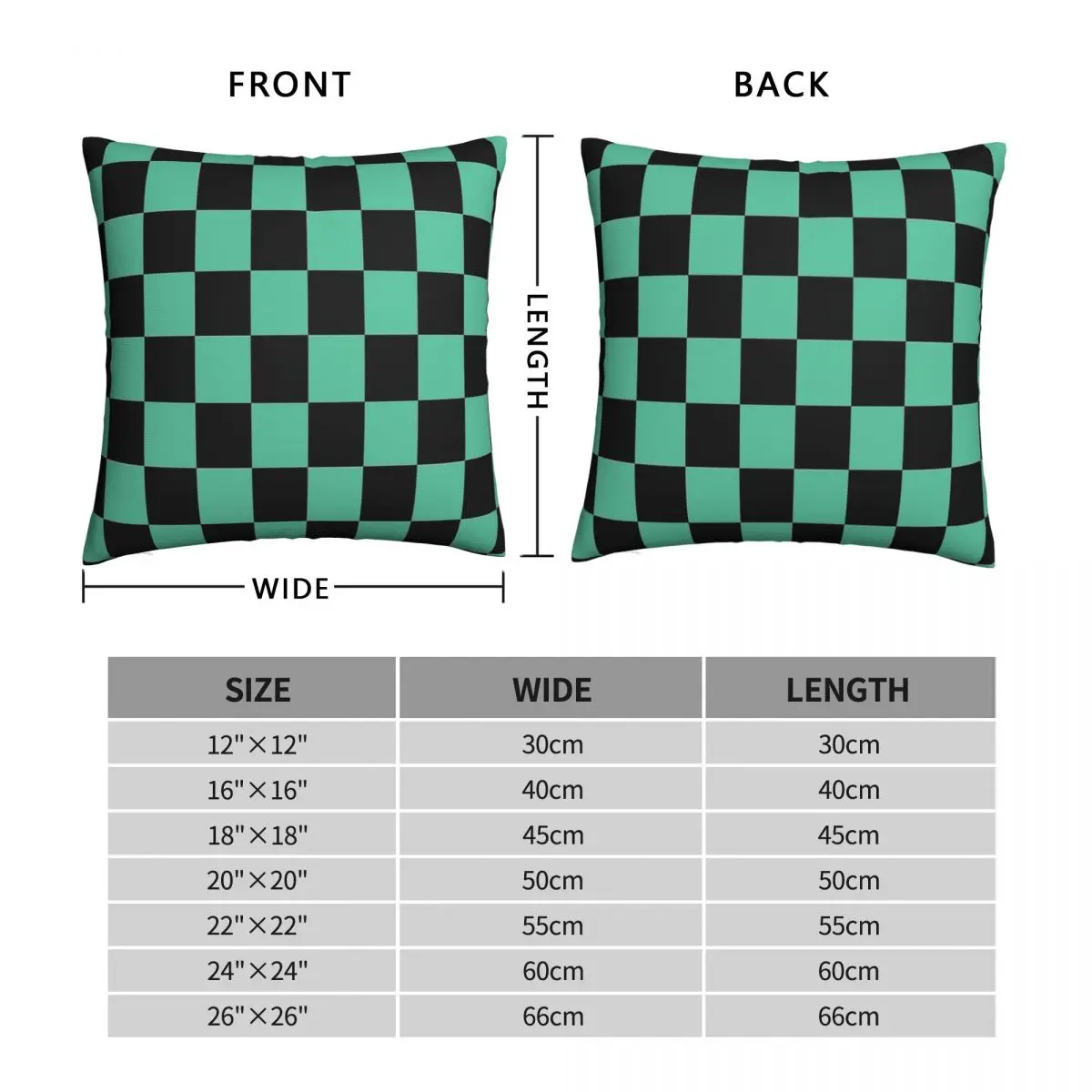 Kamado Tanjiro Pattern Demon Slayer Square Pillowcase Polyester Linen Velvet Printed Zip Throw Pillow Case Car Cushion Cover 18