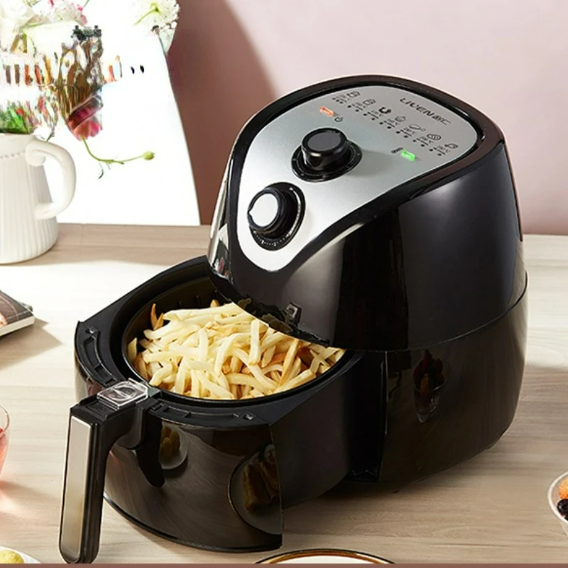 Frytkownice powietrzne z kontrolowaną temperaturą i pokrętłem Wielofunkcyjna automatyczna bezolejowa frytkownica elektryczna o dużej pojemności