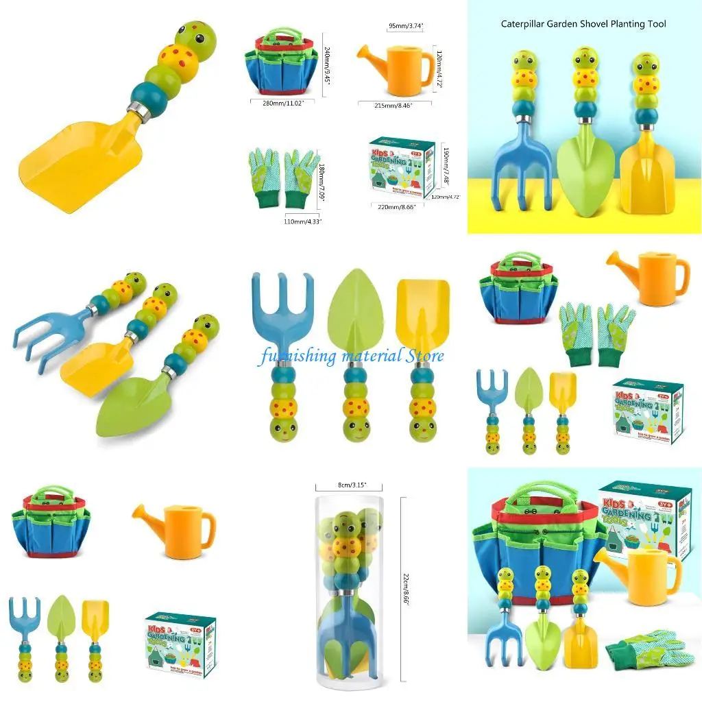 

Y5GD Kids Gardening Set Metal Gardening Tools for Kids Trowel Shovel Rake Gift