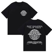 Rapper Raf Camora Tour 2025 Merch T Shirt Men's Hip Hop Oversized Cotton T-shirts Retro Style Gothic Fashion T-shirt Streetwear