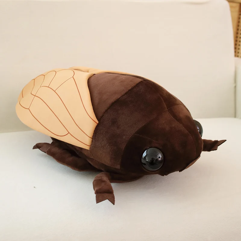 50cm Simulation Cicada Dolls Fun Small Insects Plush Toy Cute Summer Cicada Stuffed Pillow Lifelike Animal Cushion Birthday Gift