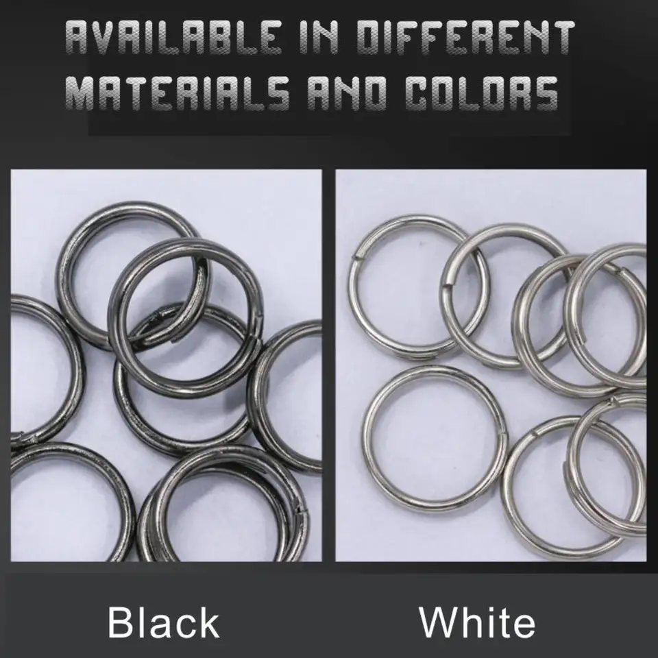 50pcs Fishing Split Rings Stainless Steel 3.5mm-15mm Fishing Tackle  Connector Accessories Double Loop Split for Fishing Lure - AliExpress 18