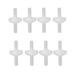 8 Pcs 1/4Inch Check Valve 6Mm PVDF One Way Valve Inline Check Valve Non Return Check Valve For Fuel Gas Liquid Air