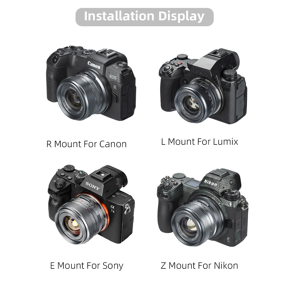 7artisans 35mm F1.4 III Lente principal com foco manual e quadro completo para Nikon Z Z50 ZFC Leica SL, SL2, T, TL CL/Panasonic LUMIX S1, S1R, S1H/Sigma FP Sony E alpha 7 A7S A7R Alpha 7 II Canon RF EOS-R EOS R3