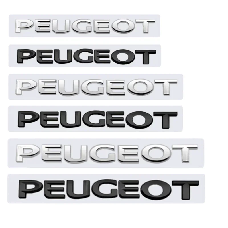 ABS Car Rear Trunk Emblem for Peugeot 308 408 2008 206 208 307 3008 406 407 207 4007 4008 301 5008 Letter Sticker Accessories